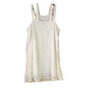 Bar III Dinner Dress, Size XL, PTP 21”, L 41”, NWT, Cream, Fully lined, Lace